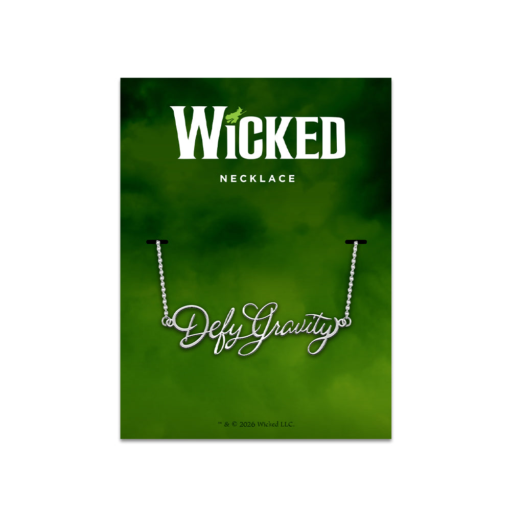 Wicked Defy Gravity Script Necklace