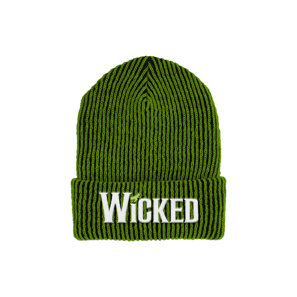 Wicked Green Black Logo Beanie