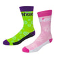 Wicked Pink Green Socks